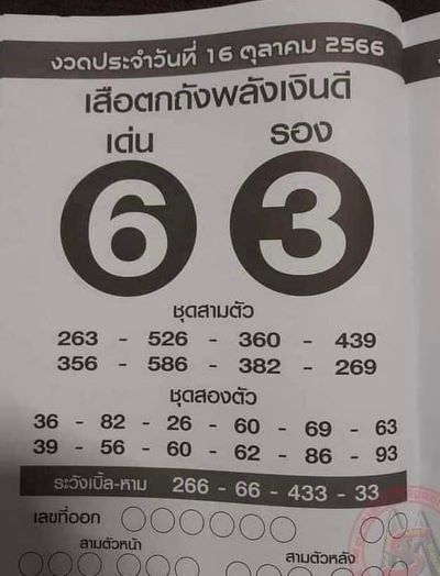 เสือตกถังพลังเงินดี 16 10 66