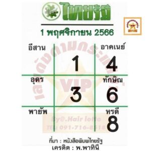 หวยไทยรัฐ 1 11 66