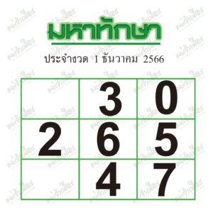 หวยมหาทักษา 1-12-66