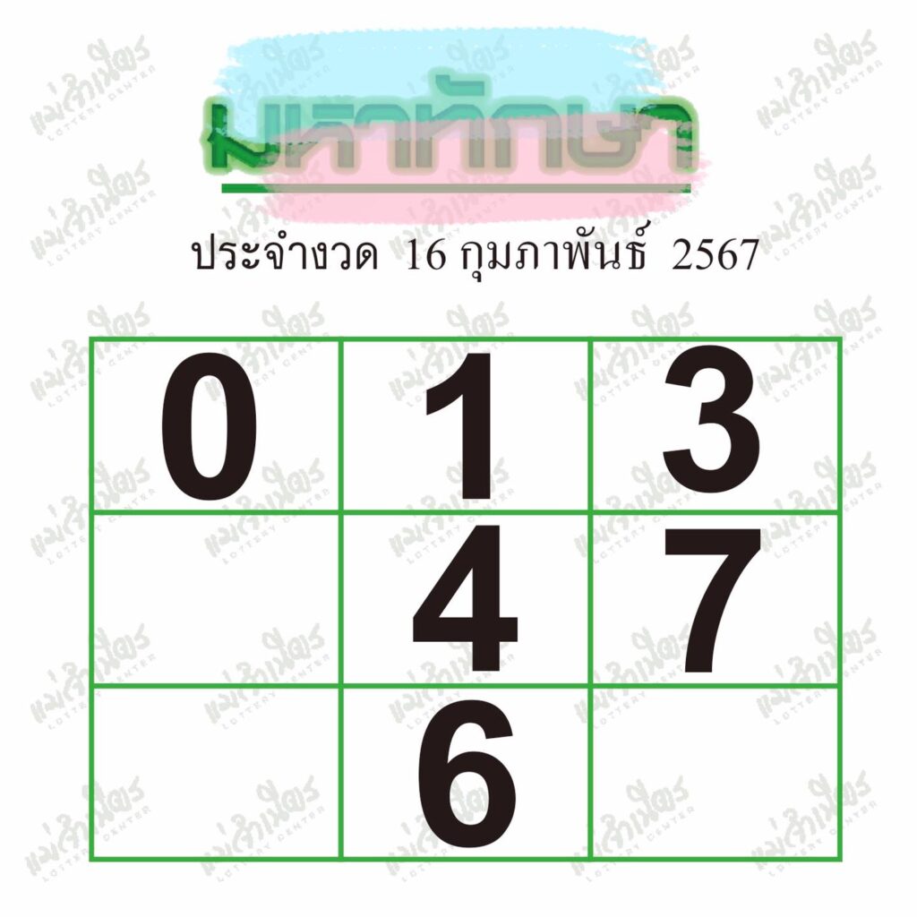 หวยมหาทักษา 16-2-67