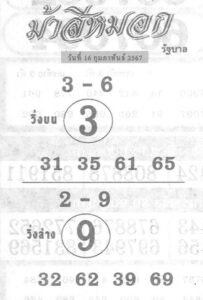 หวยม้าสีหมอก-16-2-67