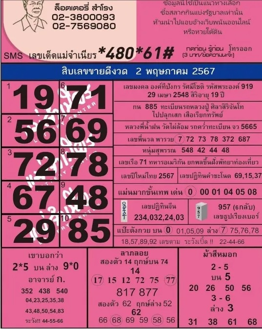 หวยแม่จำเนียร 2-5-67