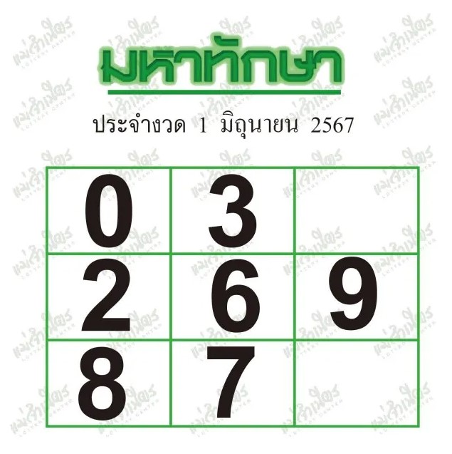 หวยมหาทักษา 1-6-67