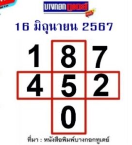 หวยบางกอกทูเดย์-16-6-67