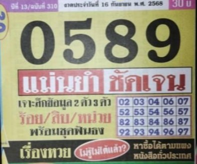 หวยประชานิยม 16/9/68